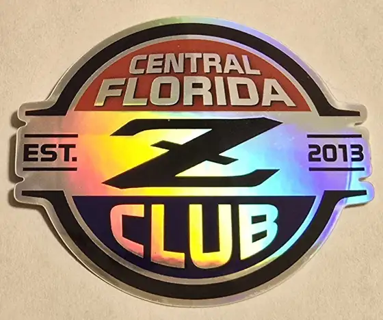 Central Florida Z Club iridescent round logo decal